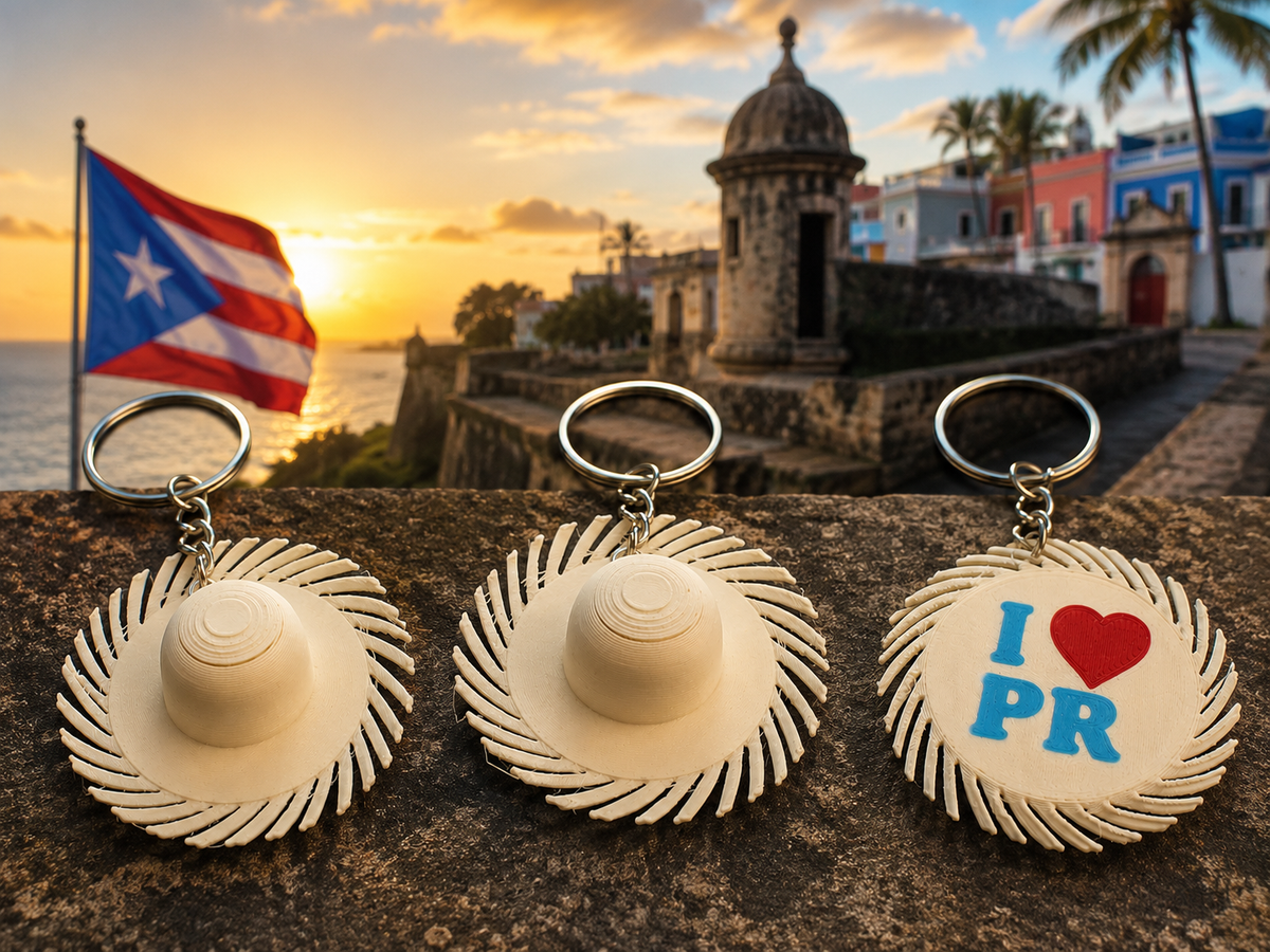Llavero 3D Pava Boricua I ❤️ PR de GoodVibes3D