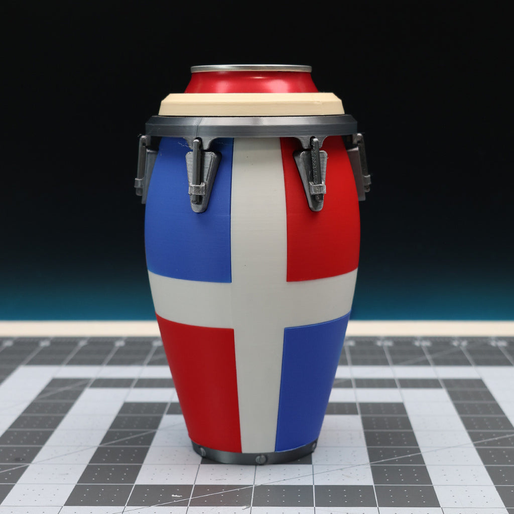 Vista del cup holder conga de República Dominicana de GoodVibes3D