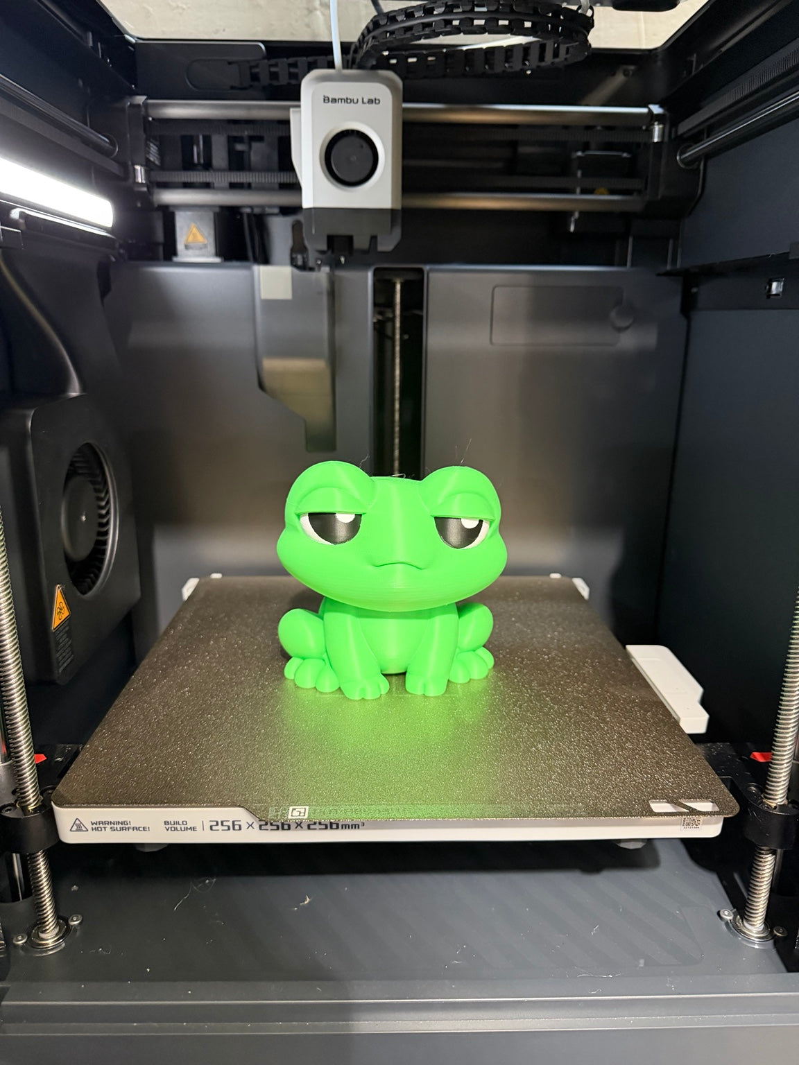 Cookie green 3D printed frog figurine