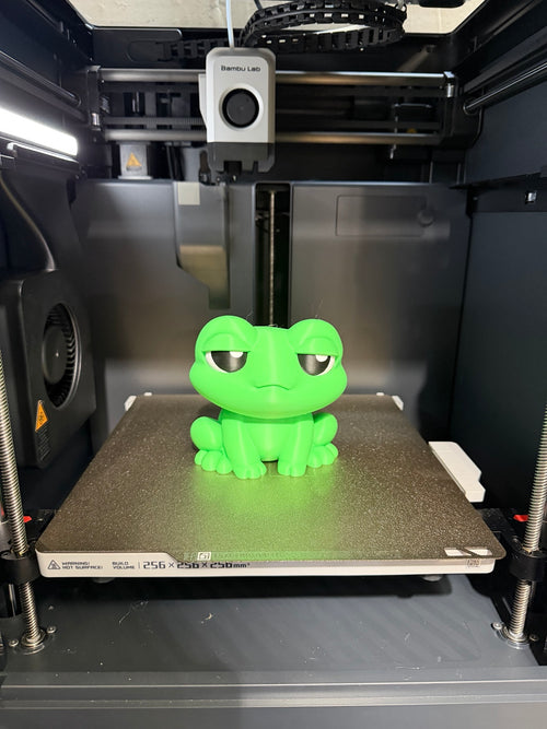 Cookie green 3D printed frog figurine