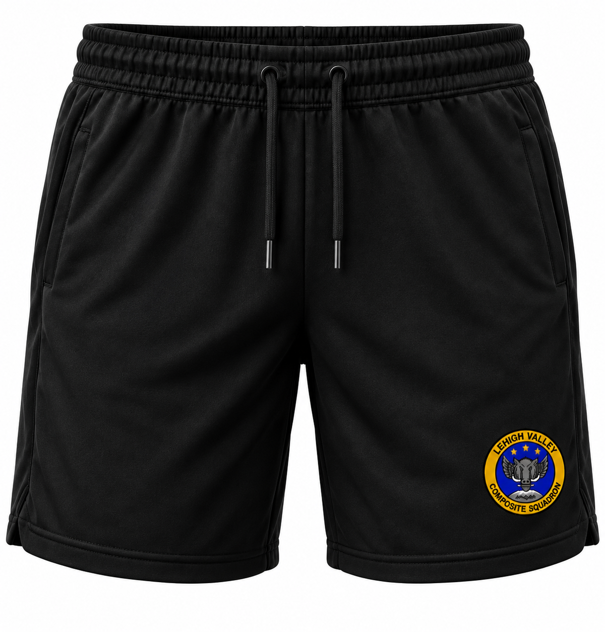 Pantalones cortos negros CAP con logo del escuadrón